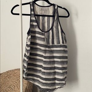 Ace & Jig black and white striped tank top